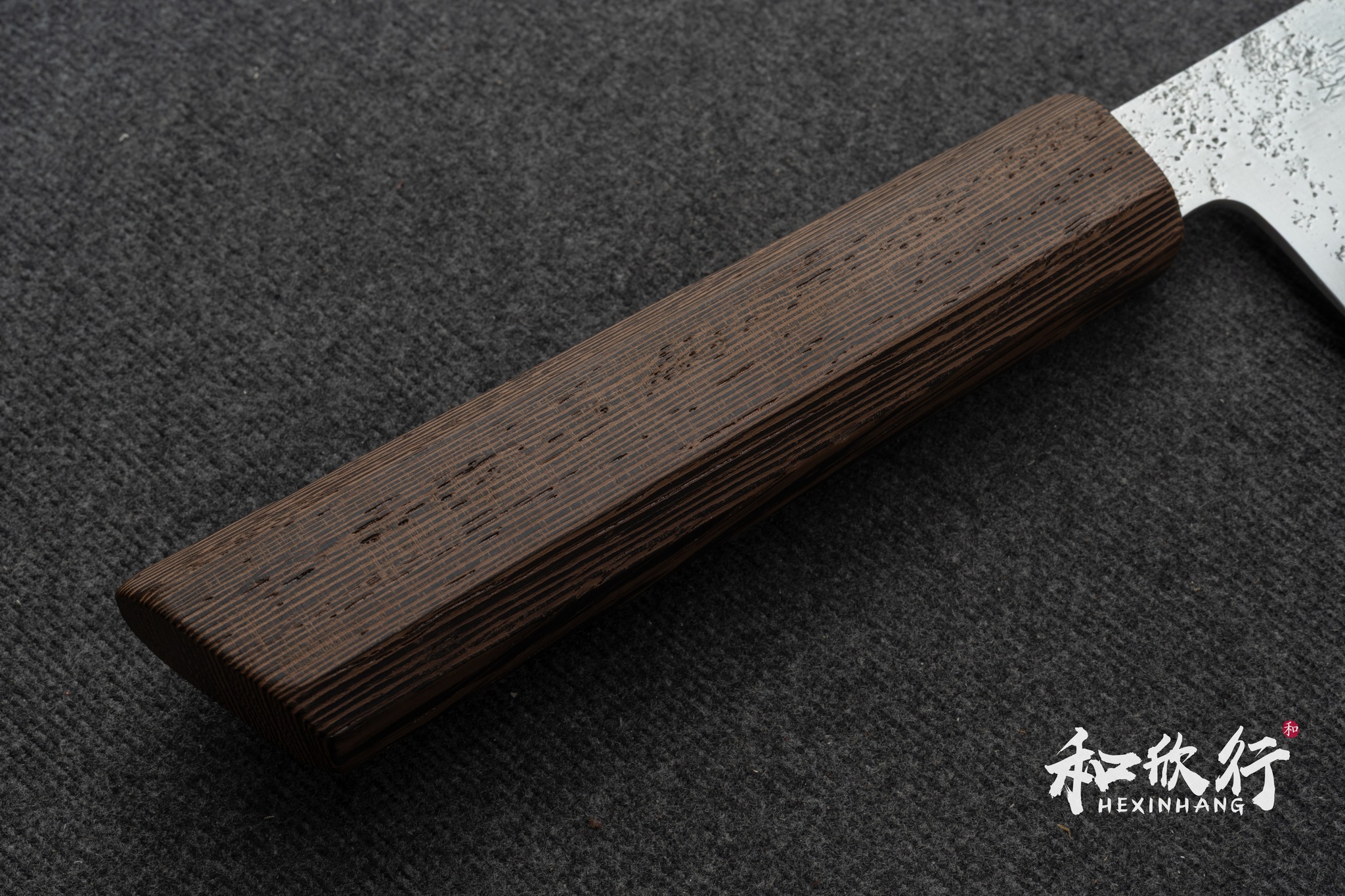 仙藏Senzo｜銀三鋼梨地菜切165mm 鐵刀木八角斜柄